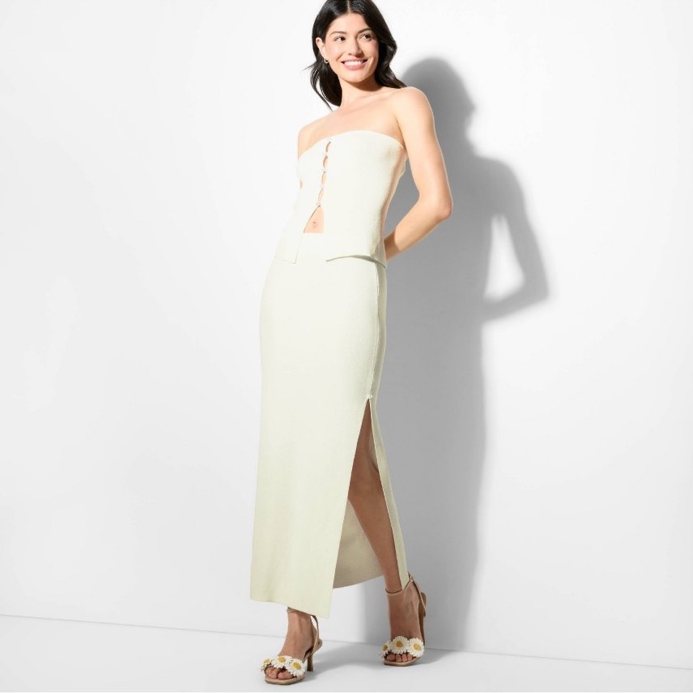Women’s Pearl Sweater Maxi Skirt ~ Wild Fable Off-White M